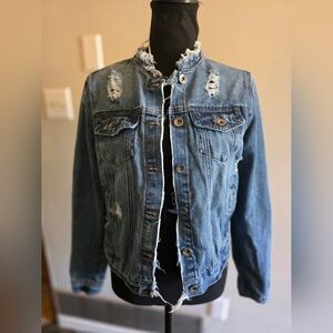 Working Title Distressed Blue Denim Jacket